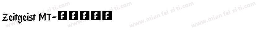 Zeitgeist MT字体转换